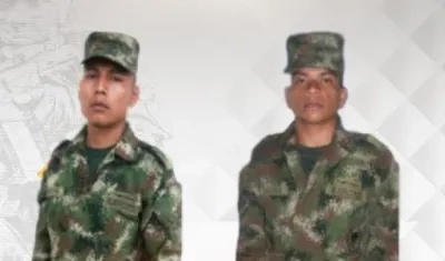 Los dos soldados secuestrados.