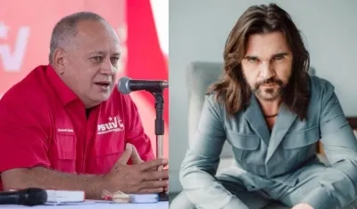 Diosdado Cabelllo, Diputado de Venezuela, y Juanes., cantante paisa.