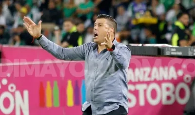 El entrenador de Junior, Juan Cruz Real 