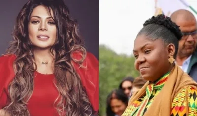 La cantante colombiana Marbelle y la Vicepresidente Francia Márquez.