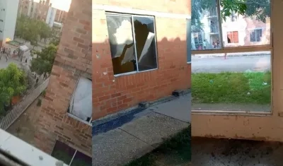 Daños ocasionados por los pandilleros.