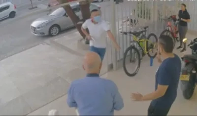 Momento en que ocurrió el atraco. 