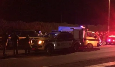 Sitio en el que fue hallada la camioneta con los 4 cuerpos sin vida en el norte de Bogotá.