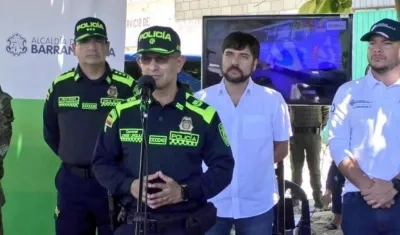 El Coronel Jorge Urquijo, Comandante de la Policía Metropolitana.