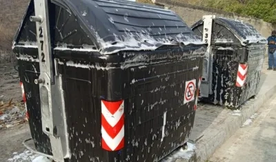 Contenedores para las basuras instalados por la empresa Atesa en Santa Marta.