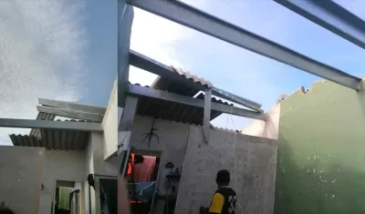 Daños causados por el vendaval.