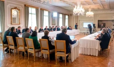 El Presidente Gustavo Petro reunido con el Consejo Gremial Nacional.