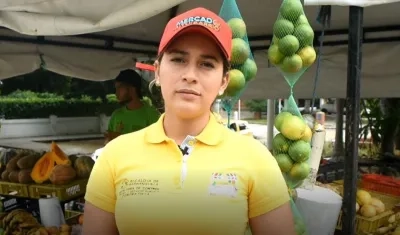 Vendedora de 'Mercado a tu barrio'.