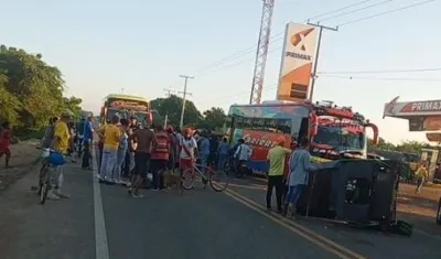 Accidente de tránsito.