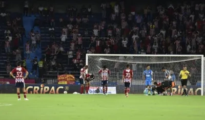 Momento del gol del Unión Magdalena.