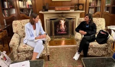 La Ministra de Minas y Energía, Irene Vélez y la ministra de Turismo de España, María Reyes Maroto.