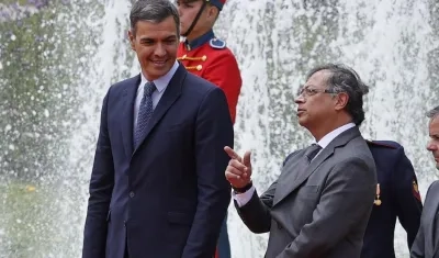 Pedro Sánchez y Gustavo Petro.