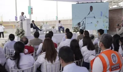 Juan Manuel Rojas, presidente de Promigas, en la inauguración del gasoducto para Piura.