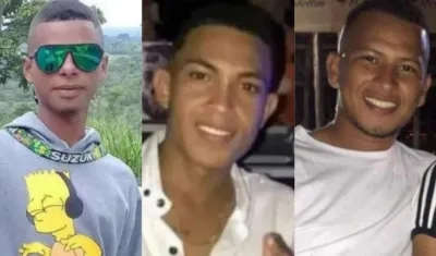 Los tres jóvenes asesinados en Chochó.