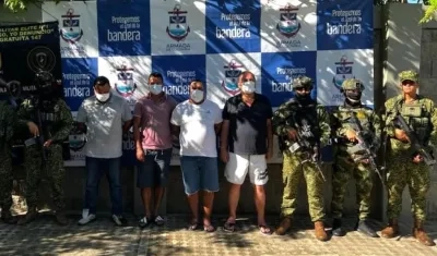 Cuatro de los cinco capturados.