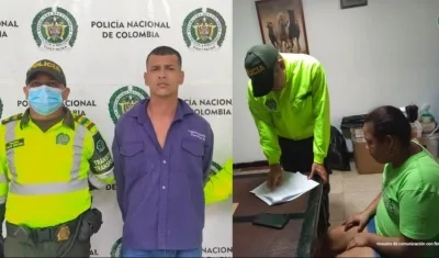 Los dos capturados por la Policía. 