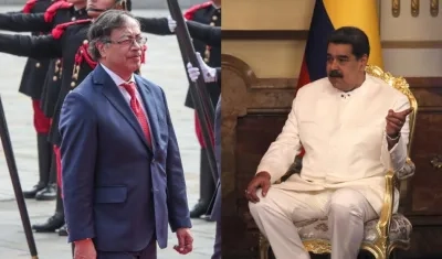 Gustavo Petro y Nicolás Maduro.