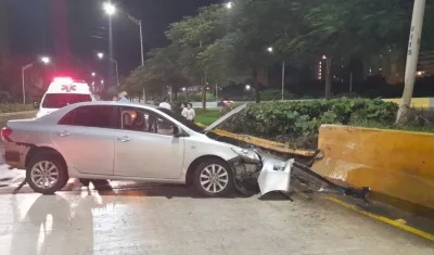 Momentos del accidente en la Circunvalar.