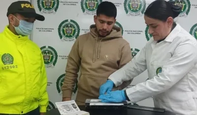 Sebastián Meneses Toro, capturado por la Policía.