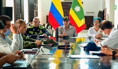 El Alcalde William Dau en el consejo de seguridad de este miércoles.
