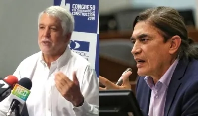 El exalcalde Enrique Peñalosa y el Senador Gustavo Bolívar.