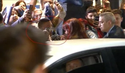 Momento del atentado.