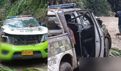 En esta patrulla se desplazaban los uniformados en el Huila.