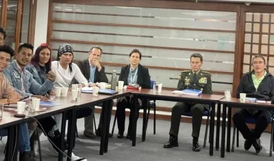 Encuentro entre director de la Policía y miembros de la ‘Primera Línea’.