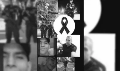 Los ochos policías asesinados en el Huila.