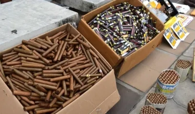 Elementos incautados por la Policía Metropolitana de Cartagena.