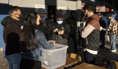 Uno de los centros de votación.