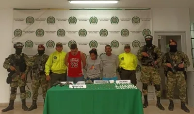 Capturados por la Policía Metropolitana de Barranquilla.