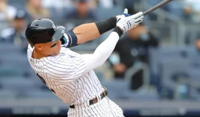 Aaron Judge, líder en cuadrangulares de los Yankees. 