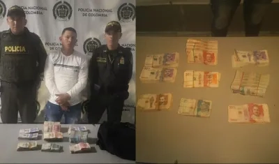 El hombre capturado tras el asalto al local de divisa. 