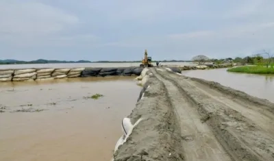 Obras de contención en 'Caradegato'.