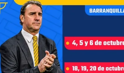 Néstor Lorenzo, entrenador de Colombia. 