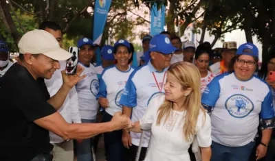 Gobernadora Elsa Noguera en el municipio de Galapa.