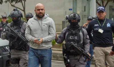 Benjamín Núñez Jaramillo cuando era trasladado a la Fiscalía.