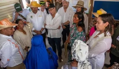 El Presidente Gustavo Petro en la visita que hizo a Uribia.