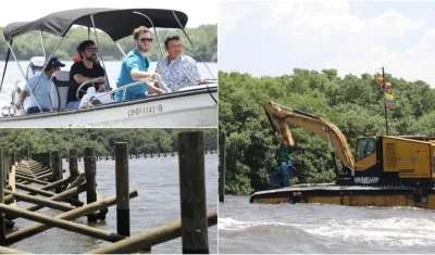 Alcalde Jaime Pumarejo inspecciona las obras. 
