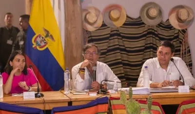 Presidente Gustavo Petro durante el consejo de Ministros. 