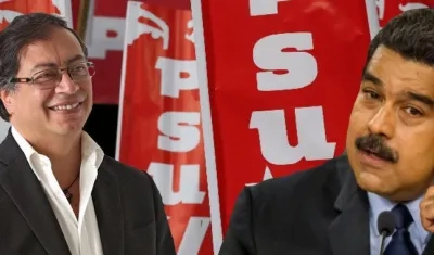 Gustavo Petro y Nicolás Maduro.