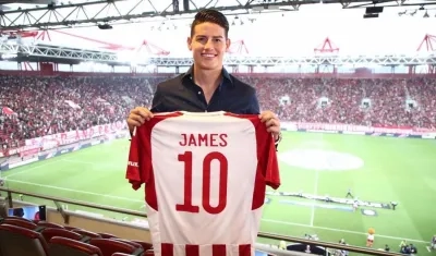 James Rodríguez, jugador colombiano. 