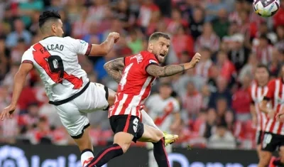 Acción de gol de Falcao García.