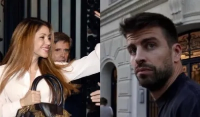 Shakira y Piqué a la salida de la reunión con los abogados.