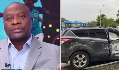 Freddy Rincón y la camioneta que conducía en la madrugada del 11 de abril.