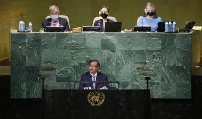 El Presidente Petro en la Asamblea General de la ONU este martes.