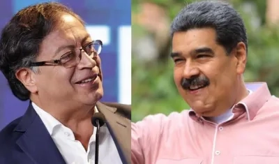 Gustavo Petro y Nicolás Maduro.