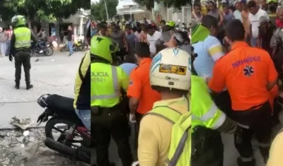 Lugar donde fue baleado el hombre en el barrio La Magdalena. 