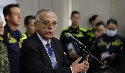 El Ministro de Defensa, Iván Velásquez.